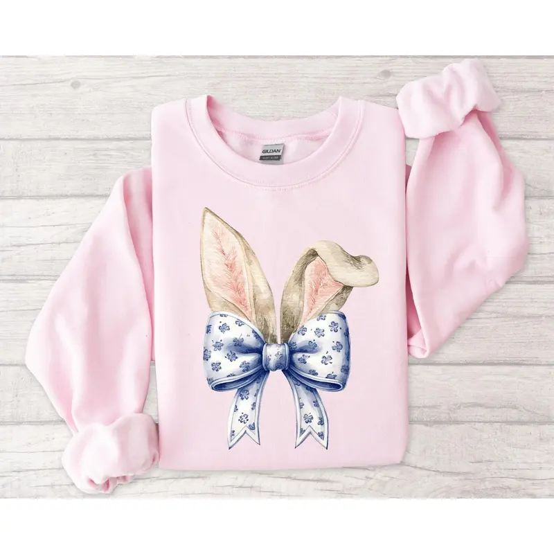 Coquette Bow Bunny Shirt Aesthetic Easter Rabbit Soft Girl Tee R725Easterabbit