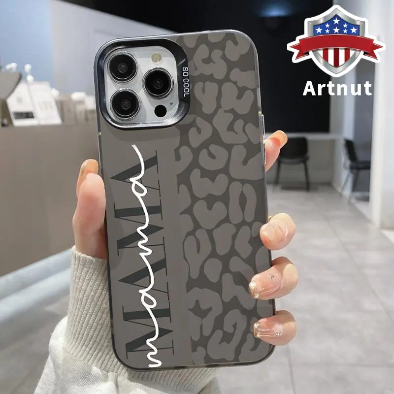Mom's Text Pattern Magnetic Phone Case for iPhone 16 15 14 Pro Max 13 12 11 XR XS Plus Shockproof Non Slip Military-Grade Protection slim Cover Cellphone Protective Smartphone Casing