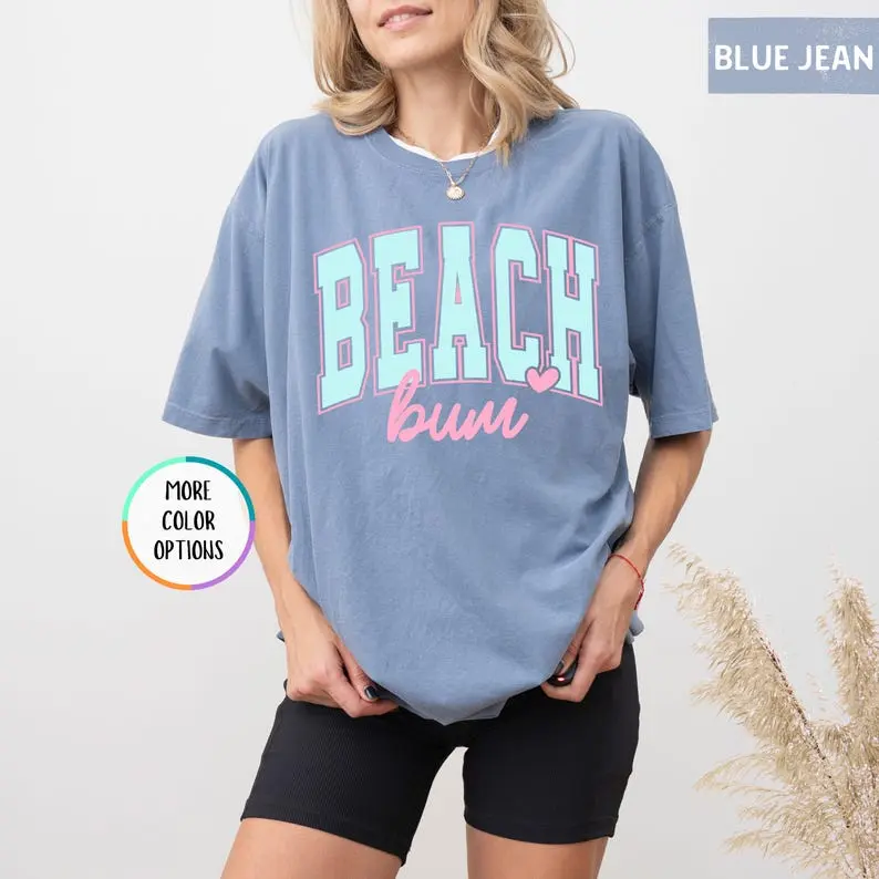 Comfort Colors Beach Bum TShirt, Preppy Beach Life