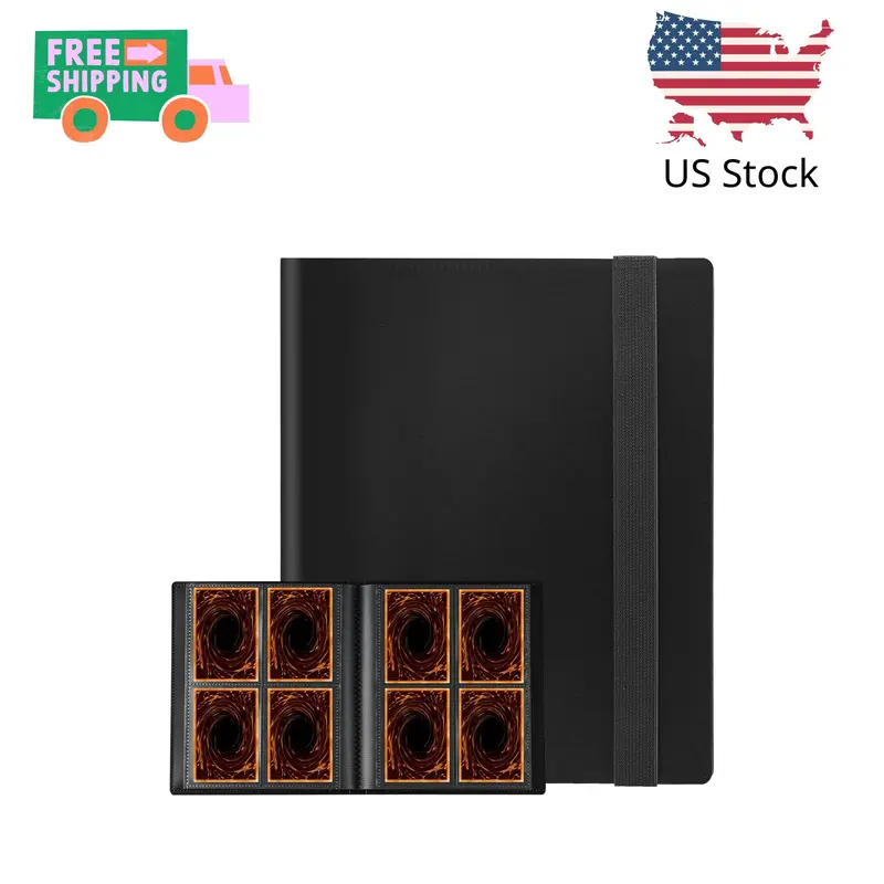 4 row card binder MoKo Card Binder for Pokemon Cards Binder 4-Pocket, 400 Pockets Tradin –  Mokodirect main image 0