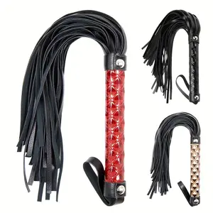 Red Heart Design and Metal Spike Premium Riding Whip - Outdoor Sports Anti-Slip Training Accessory, Fits Well