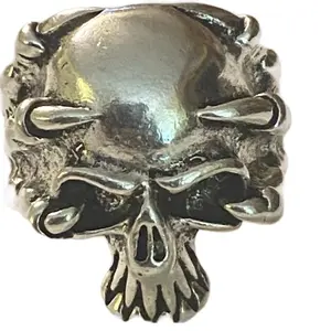 Cracked Skull Ring 10 - Unique Design with Distinctive Skull Pattern and Number 10 Detailing