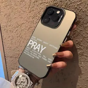 Philippians 4:6 Aesthetic Pattern Case for iPhone 16 15 14 Pro Max 13 12 11 XR XS Plus Shockproof Anti-Scratch Durable PC Back Protective Cover