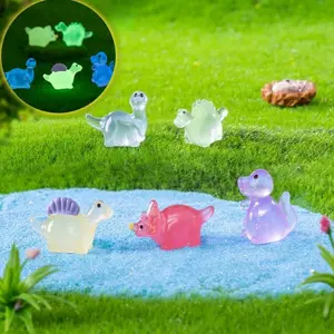 20/50pcs Mini Dinosaur Figures Resin Dinosaur Micro Figures Batch Resin Animal Miniature Fairy Statues Miniature Decorations DIY Fairy Miniature Garden Moss Landscape Crafts Home Decoration