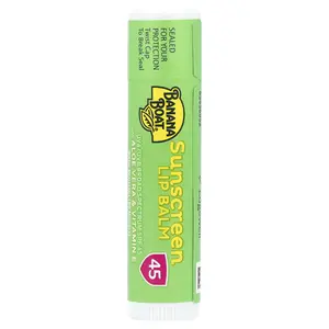 Banana Boat Sunscreen Lip Balm With Aloe Vera & Vitamin E, SPF 45, 0.15 oz (4.25 g)