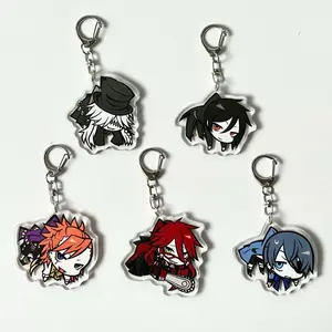 Black Butler Acrylic Keychain, Sebastian Michaelis, Double Side Keychain, Ciel Phantomhive, Gift for Friend
