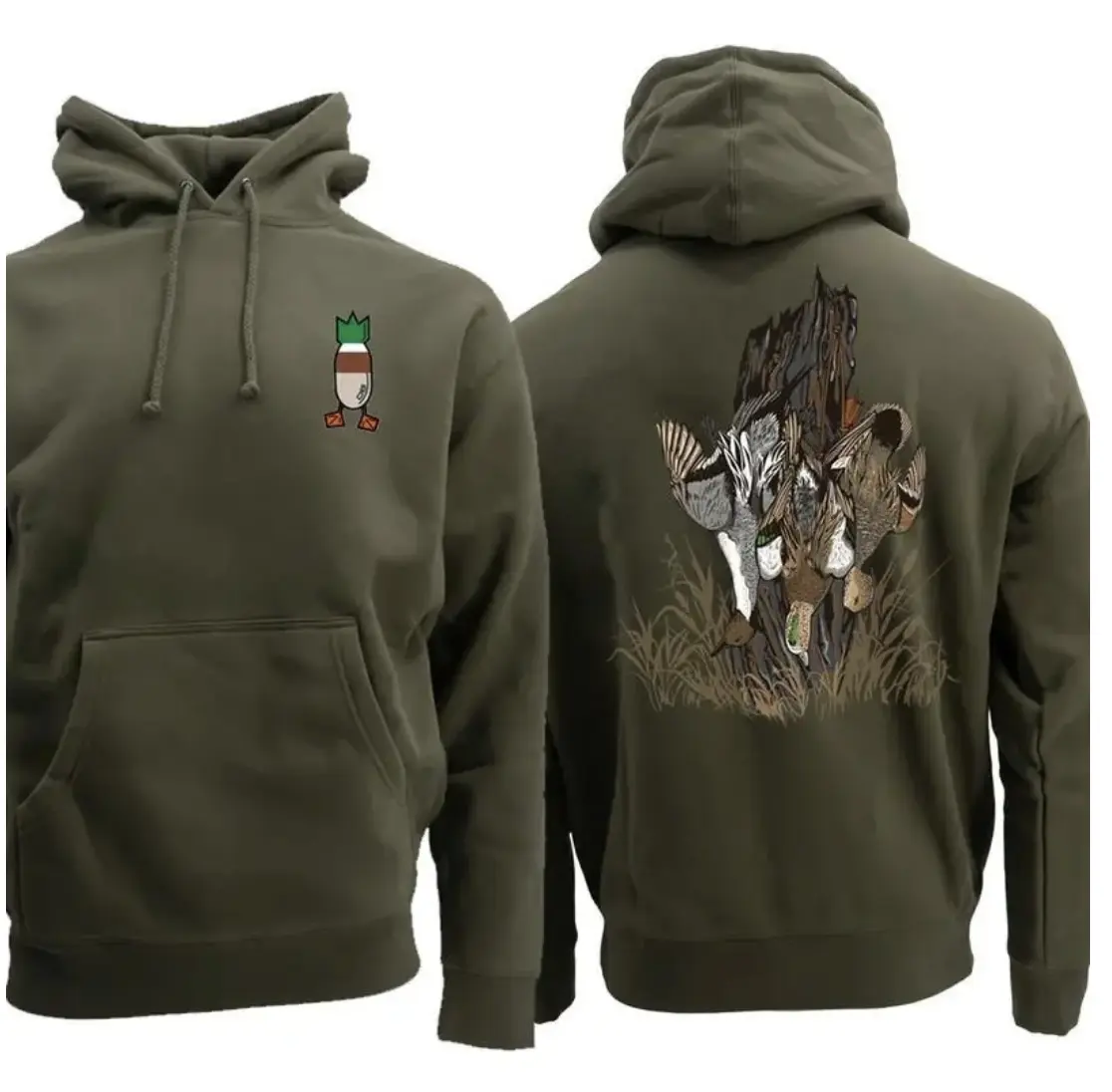 Dive Bomb Clothing Bomber 2 Sided Hoodie – Minimalist Bomb Logo Pullover, Unisex Stylish Outdoor Hoodie, Waterfowl Hunting & Duck Hunting Apparel