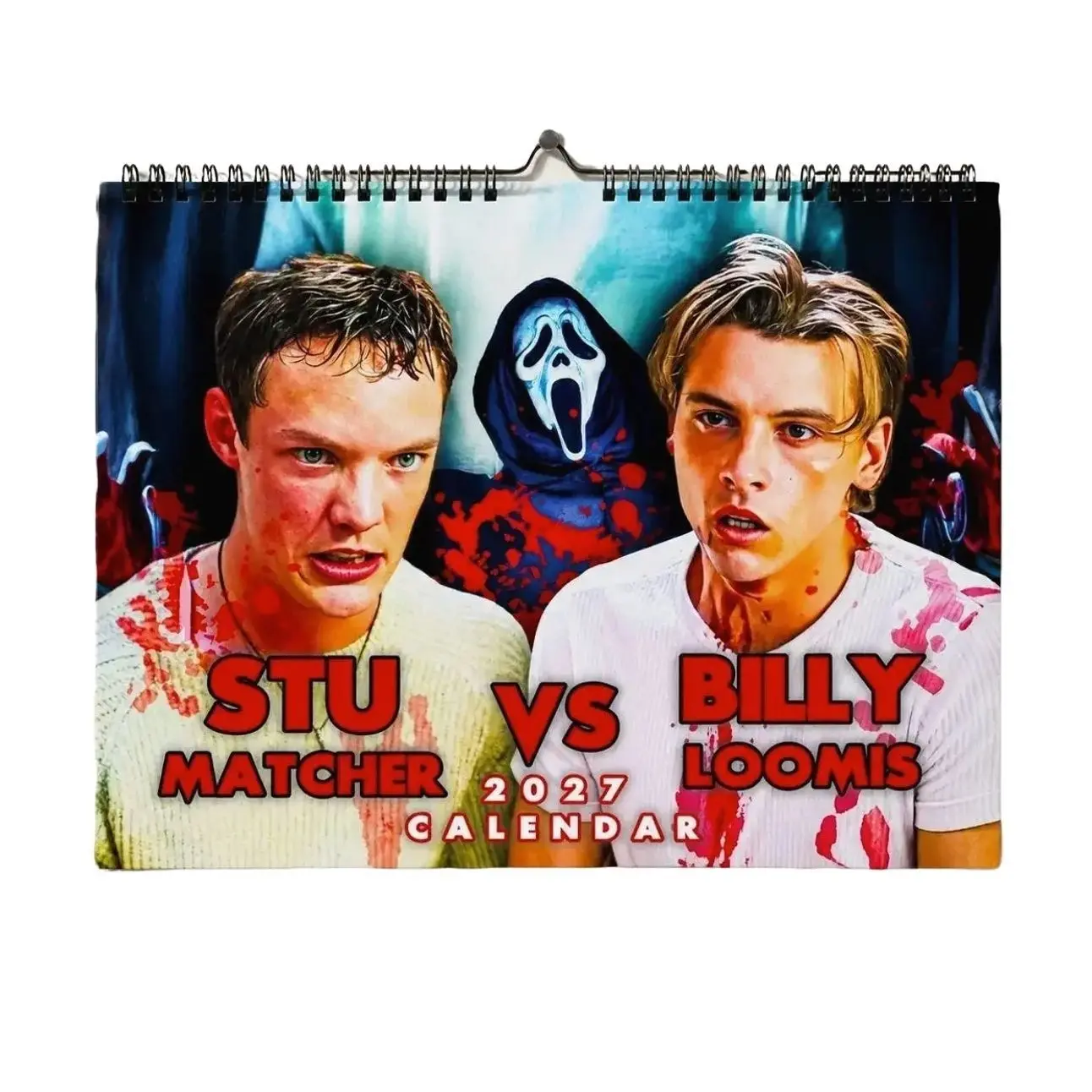 Stu and Billy 2027 Calendar, Billy Loomis and Stu Matcher Moments from Scream 1996 Movie Classic Horror Movie Memorabilia