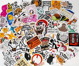 130PCS Funny Saying Sticker Pack - Snarky, Sarcastic Bold Humor Vinyl Waterproof Meme stickers for laptop, computer, water bottle, ipad, phones bumper folding  chair sticker pack Prank Hilarious