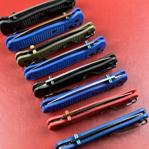 Slim EDC Folding Knife, D2 Steel Blade with G10 Handle, Everyday Carry Pocket Knife for Outdoor Camping