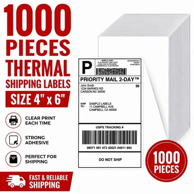 1000 Thermal Shipping Labels 1000 Thermal Shipping Labels
