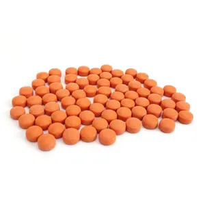 Orange Round 12 mm Mosaic Tile
