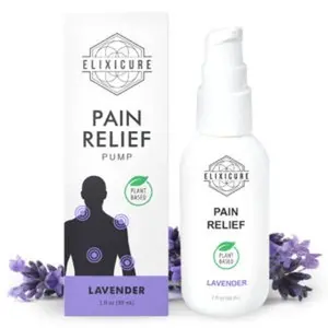 ELIXICURE PAIN RELIEF CREAM PUMP (LAVENDER)