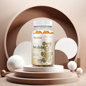 Wild & Organic Mullein Gummies for Lungs 2000mg - Lung Detox and Cleanse - Vegan Mullein Leaf Gummies for Immune Support - 60 Non-GMO Herbal Extract Chews Healthcare Fitness