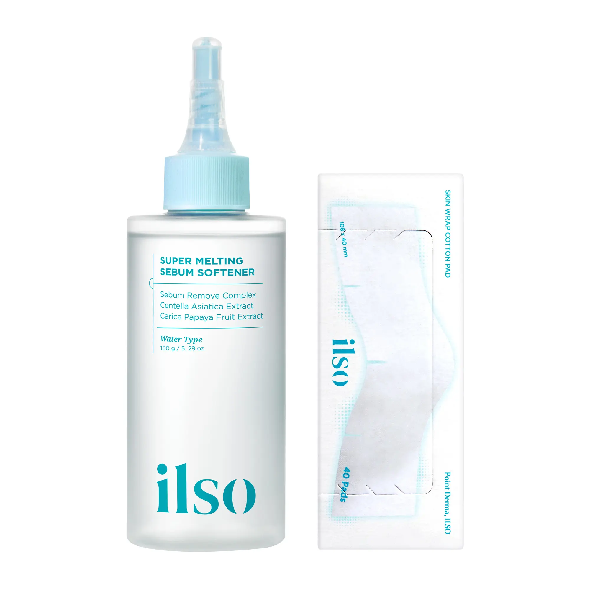 [ILSO Official] ILSO Super Melting Sebum Softener for Sensitive Skin - 5.29 fl oz with 40 Toner Pad for Pore Blackhead Removal & Sebum Control, Korean Skincare Pore