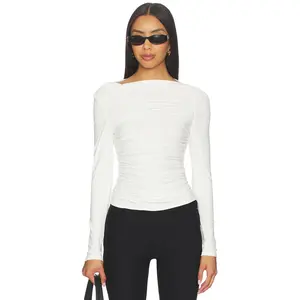 MADISON THE LABEL Lorena Top in White