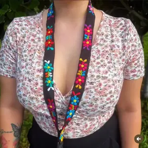 Artisanal Embroidered Lanyard - Multicolor