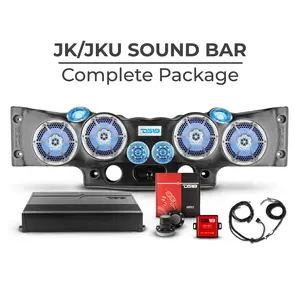 DS18 Jeep JK/JKU Complete Sound Bar Package with Metal Grill Speakers