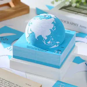New 2026 Hand-Tear Earth Paper Craft Calendar, 3D Paper Cut Earth Calendar, Acrylic Transparent Display Box Included, Perfect Gift Choice