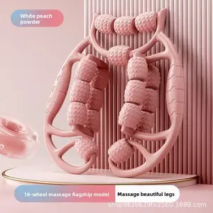 18 Wheel Leg Massager Roller Skinny Leg Artifact Ring Leg Clamp Roller Size Calf Muscle Relaxer Leg Roller Wolf "Pro-Circuit Leg Massager: 18-Roller Deep Muscle Relief for Thighs & Calves"