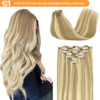 #P18A/613A Dark Blonde Highlighted Bleach Blonde