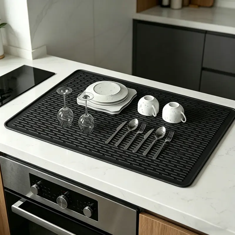Multi-functional silicone pot mat - heat-resistant, Stove Top Covers for Electric Stove, Food Grade Heavy Duty Silicone Glass Stove Top Cover Protector, Induction Cooktop Protector, Heat Resistant Range Ceramic Stove Top Covers Mat, Oven Cover