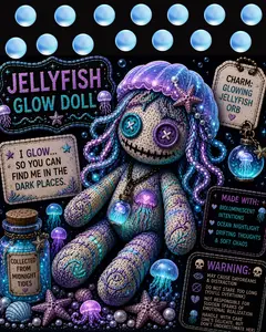 Jellyfish voodoo doll poster