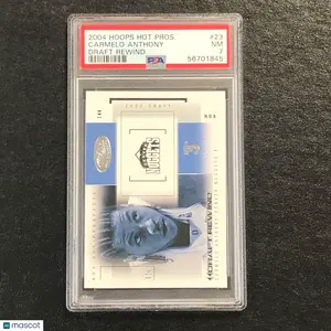 2004 Hoops Hot Pros Draft Rewind #23 Carmelo Anthony PSA 7 NM Nuggets