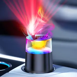 Car Air Freshener, Car Diffuser with Smart Spray Modes (4 Settings) & Essential Oil Monitor, USB-C Rechargeable, Auto On/Off, Car Scent with Ambient Light