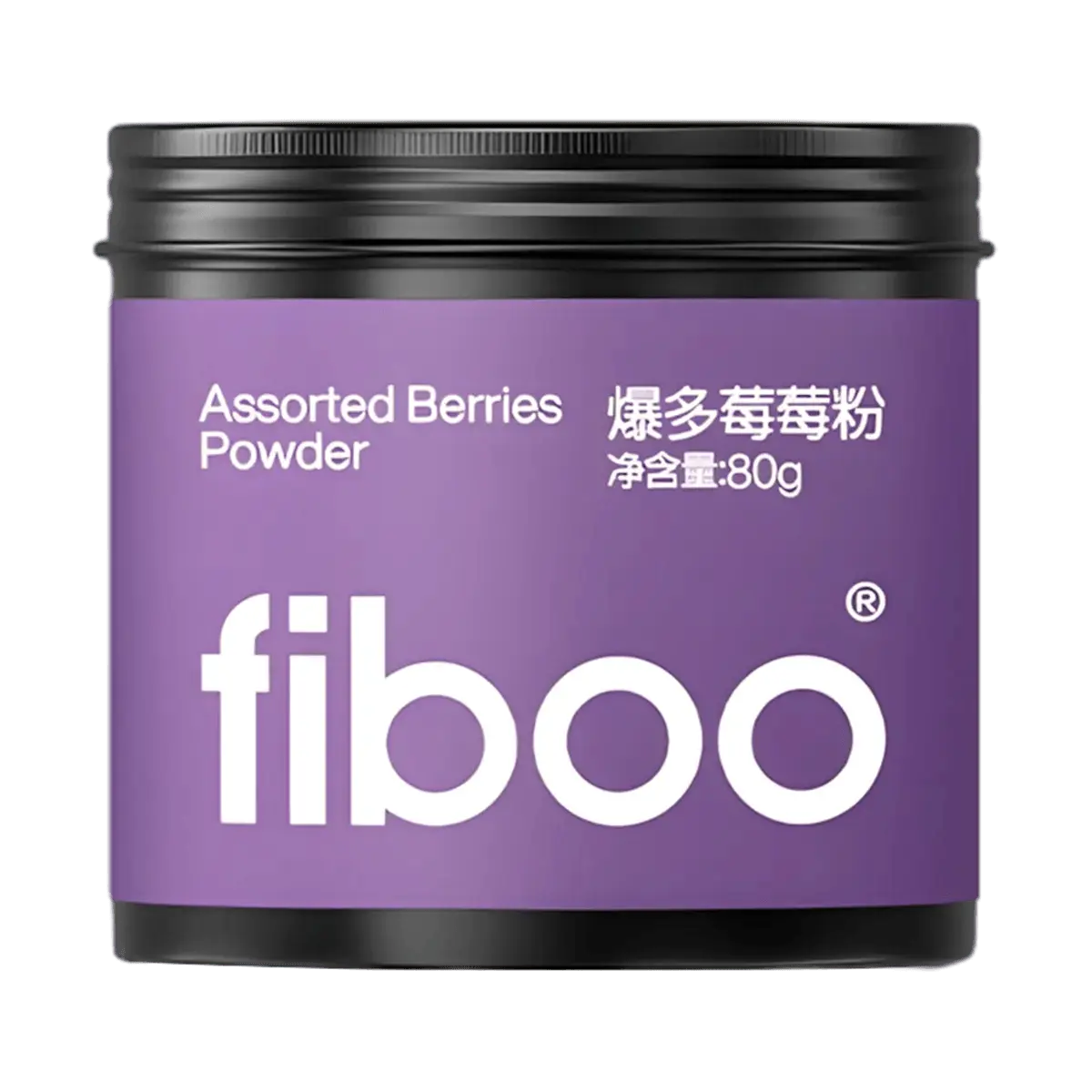 FIBOO Berry Powder 80g - Rich in Anthocyanins, 0 Sugar, Superfood for Radiant Skin & Yogurt Mix