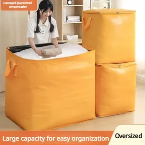 Must-Have Large Capacity Moving & Storage Bags Durable Dust-Proof for Dorm & Moving Extra Thick Packing Bag Ideal for Efficient Packing Organiser Grey