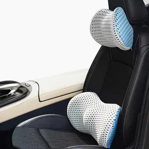 Memory Foam Car Headrest Lumbar Support Set Car Lumbar Support Pillow, Car Neck Pillow Set, Memory Foam Ergonomic Car Headrest and Lumbar Support; Relieves Driving Fatigue, Comforts and Supports Your Neck and Back  Party Gifts