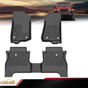 TPE 3D Floor Mats Fit For 2020-2025 Jeep Gladiator All Weather TPE Floor Mats Protection Liners