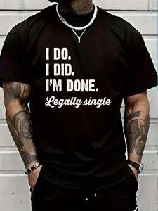 100% Cotton Just Divorced Funny Divorce Party Celebration Men T-Shirt Women's Men's Graphic Tee Crew Neck summer vacation Tops