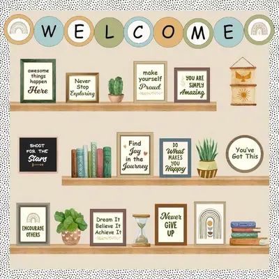 Kit Decoração Volta às Aulas - 53 Peças - Banner E Enfeites - Para Sala De Aula E Festas
