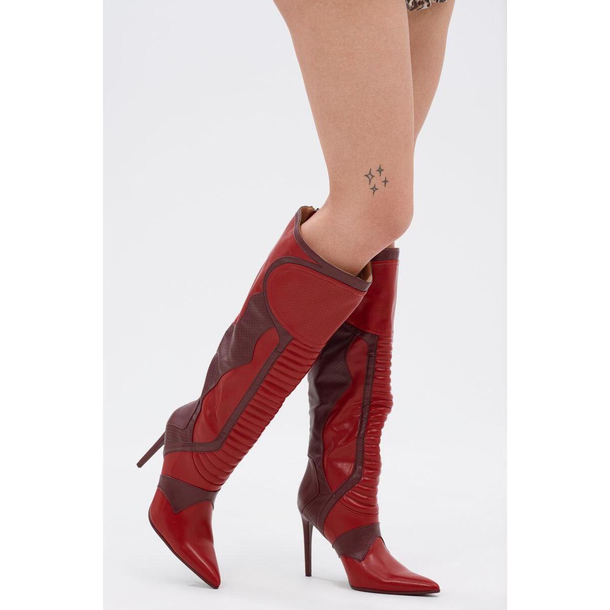 AZALEA WANG RODRIGO RED BOOT STILETTO