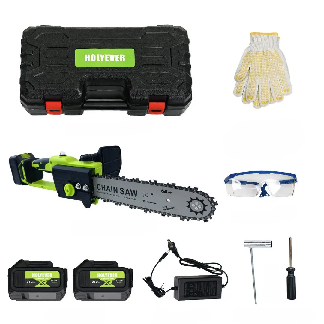 Holyever 10" Portable Cordless Electric Chainsaws with 2 Batteries for Makita,Handheld Pruning Shears for Tree Branches,yard,Heavy Duty Power Tools