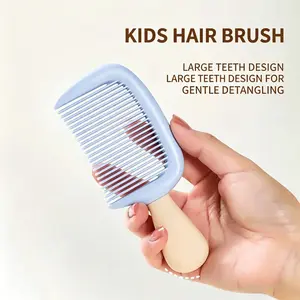 Cute Ice Cream Kids Pocket Comb, Anti-Static Portable Hair Brush, Gentle Scalp Safe Detangler, Durable Macaron Color, Travel Home Hair Care Tool