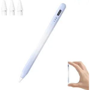 -Friendly Stylus Pen for iPad 2018-2025, USB-C  Charge with Palm Rejection & Tilt Sensitivity, Compatible with iPad 6/7/8/9/10/A16, Air 3/4/5/M2/M3, Pro 11"/12.9"/M4
