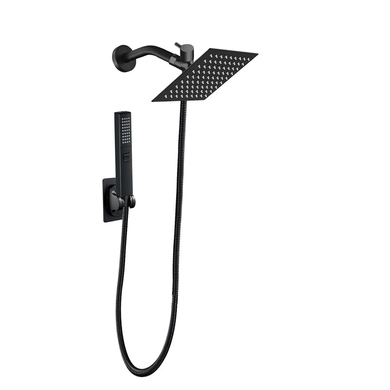 Shower Head with Hose, 1 Set 6/8 Inch Rain Shower Heads with Handheld Spray Combo, Dual Shower Head with Multi-modes Spraying Settings & Long Hose