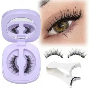 Magnetic Eyelashes with Applicator Natural Look Wispy Lashes No Glue Needed Strong Hold Reusable Waterproof Cat Eye No Irritation Makeup Cosmetic Lightweight & Comfy 3-Second Secret to Perfect Lashes