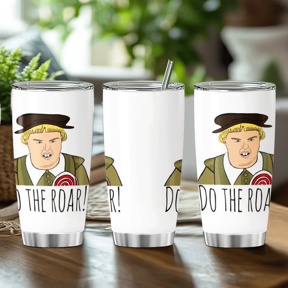 Tumbler Shrek 4 Do The Roar Kid Insulated Hot Office Steel Iced Tea Coffee Travel 20 30 Oz Stainless