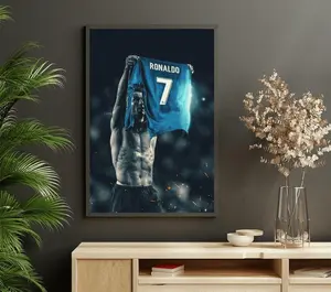 Football Cristiano Ronaldo Poster Canvas Wall Art Home Decor (No Frame) Wall Art Prints for Girl and Boy Teens Dorm Bedroom Room Wall Decor