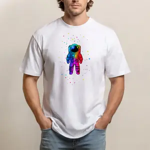 Neon Astronaut Graphic Tee – Vibrant Space Explorer T-Shirt