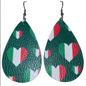 St. Patrick’s Day Faux Leather Earrings earring earring