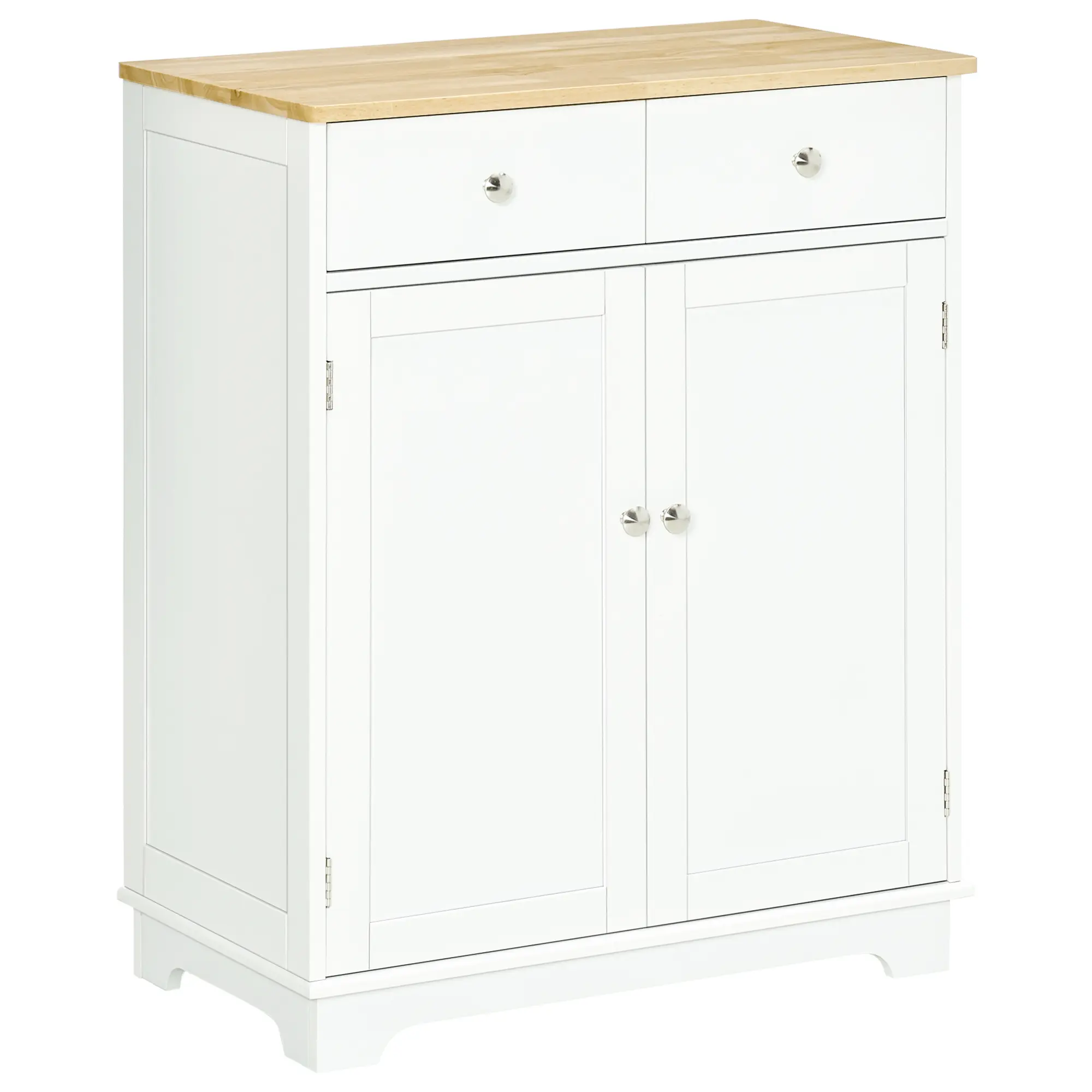 HOMCOM Double Door Sideboard Buffet Cabinet, Kitchen Cabinet, Coffee Bar Cabinet with 2 Drawers, Adjustable Shelf for Living Room and Hallway