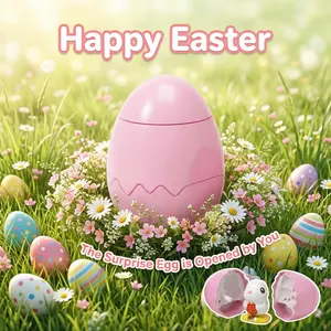 Easter Bunny Hop Egg - Surprise Pop-up Wind-up Jumping Rabbit Toy, Perfect Easter Basket Stuffer & Party Favor for Toddlers & Kids