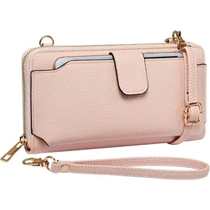 Women’s RFID Wristlet Wallet Crossbody – Cell Phone Purse with Card Slots & 2 Removable Straps