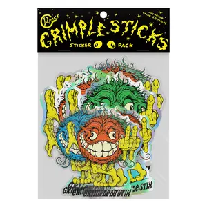 Anti Hero Skateboards Sticker Grimplestix Asphalt Animals Holo Foil 12 Pack