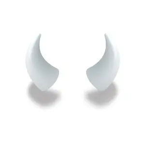 MagNeatOhz: Large White Devil Horns for Helmet